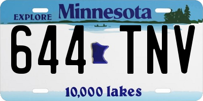 MN license plate 644TNV