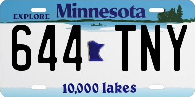 MN license plate 644TNY