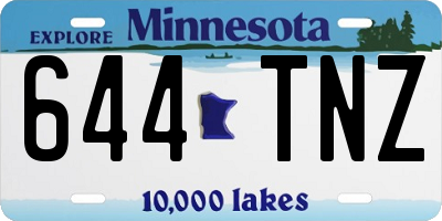 MN license plate 644TNZ