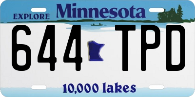 MN license plate 644TPD