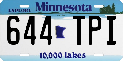 MN license plate 644TPI