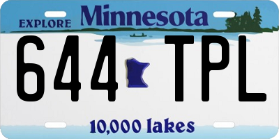 MN license plate 644TPL