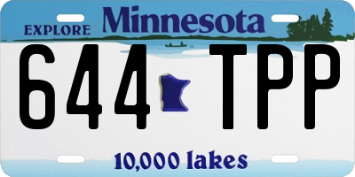 MN license plate 644TPP