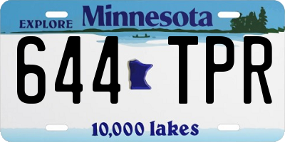 MN license plate 644TPR