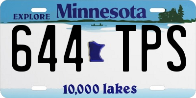 MN license plate 644TPS