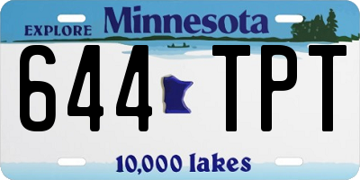 MN license plate 644TPT