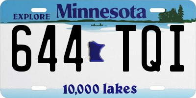 MN license plate 644TQI