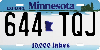 MN license plate 644TQJ