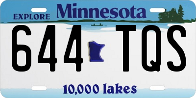 MN license plate 644TQS