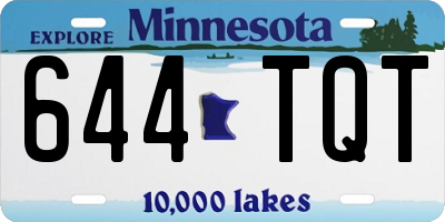 MN license plate 644TQT