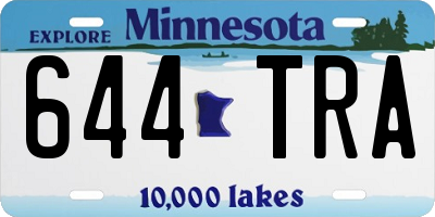 MN license plate 644TRA
