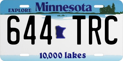 MN license plate 644TRC
