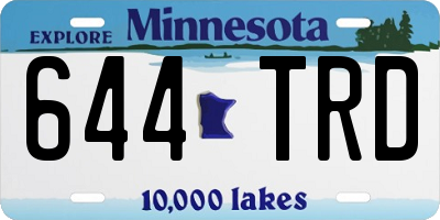 MN license plate 644TRD