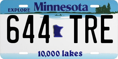 MN license plate 644TRE