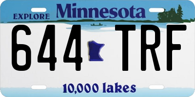 MN license plate 644TRF