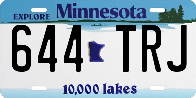 MN license plate 644TRJ