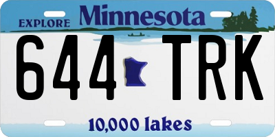 MN license plate 644TRK