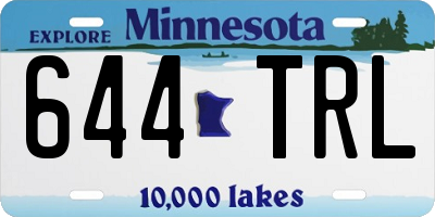 MN license plate 644TRL