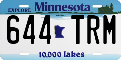 MN license plate 644TRM