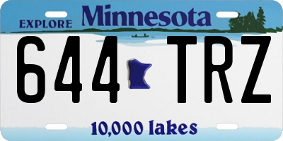 MN license plate 644TRZ