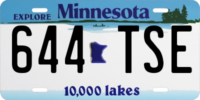 MN license plate 644TSE