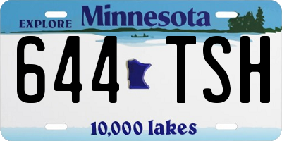 MN license plate 644TSH