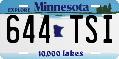 MN license plate 644TSI