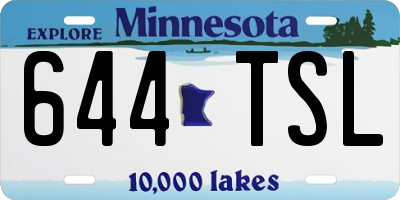 MN license plate 644TSL