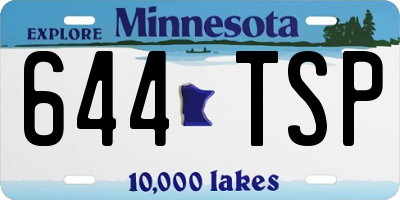 MN license plate 644TSP