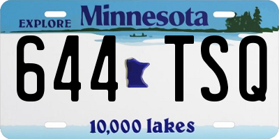 MN license plate 644TSQ