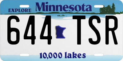 MN license plate 644TSR