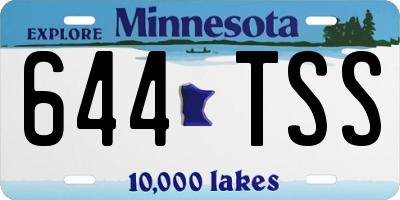 MN license plate 644TSS