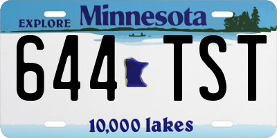 MN license plate 644TST