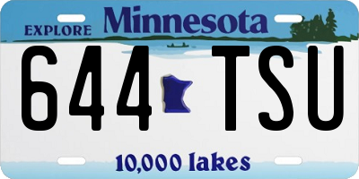 MN license plate 644TSU