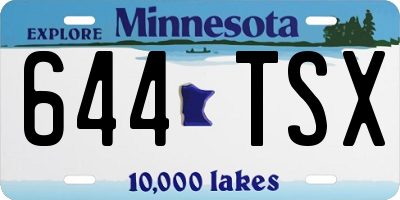 MN license plate 644TSX