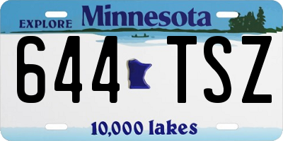 MN license plate 644TSZ