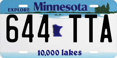 MN license plate 644TTA