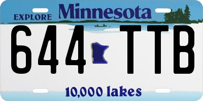 MN license plate 644TTB
