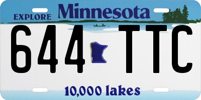MN license plate 644TTC
