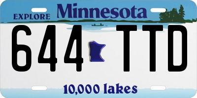 MN license plate 644TTD