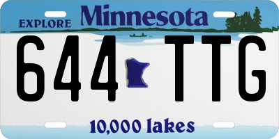 MN license plate 644TTG
