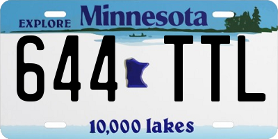 MN license plate 644TTL