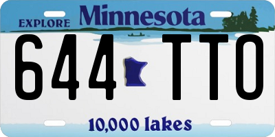MN license plate 644TTO