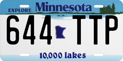 MN license plate 644TTP