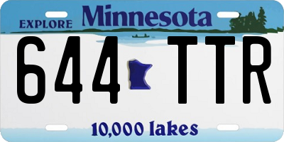 MN license plate 644TTR