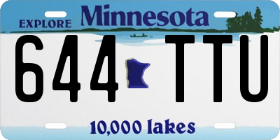 MN license plate 644TTU