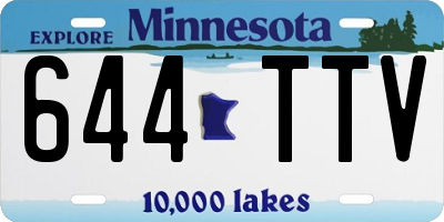 MN license plate 644TTV