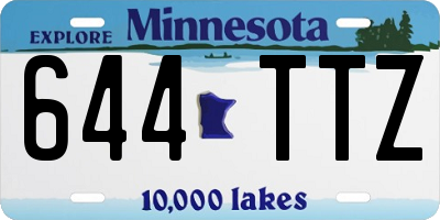 MN license plate 644TTZ