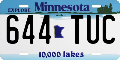 MN license plate 644TUC
