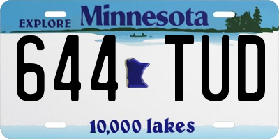 MN license plate 644TUD